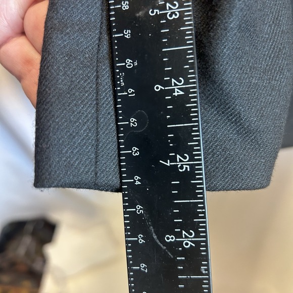 Vince Women Pants 16 Black Italian Wool Blend Wide Leg High Waist 4 Pockets - Picture 10 of 13